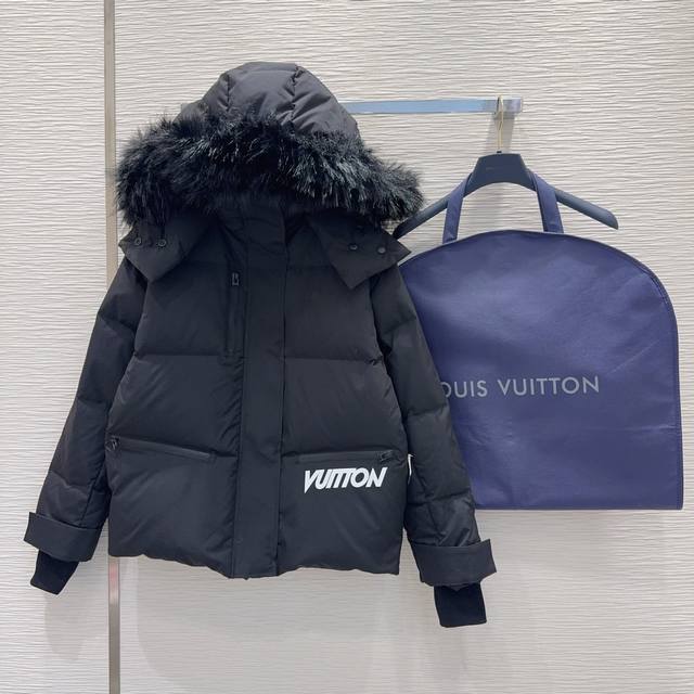 Louis Vuitto*2025Fw New Down Jacket, Raccoon Feather and Duck Down, Excellent Ov