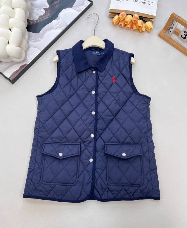 Ralph Lauren's new corduroy-trimmed quilted vest, a classic American relaxed-fit