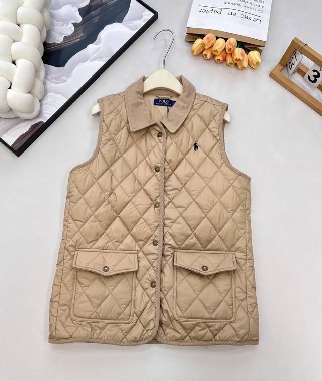 Ralph Lauren's new corduroy-trimmed quilted vest, a classic American relaxed ear