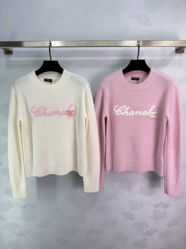 Ch* 2025 Autumn/Winter New Round Neck Letter Pullover Sweater! Made with custom