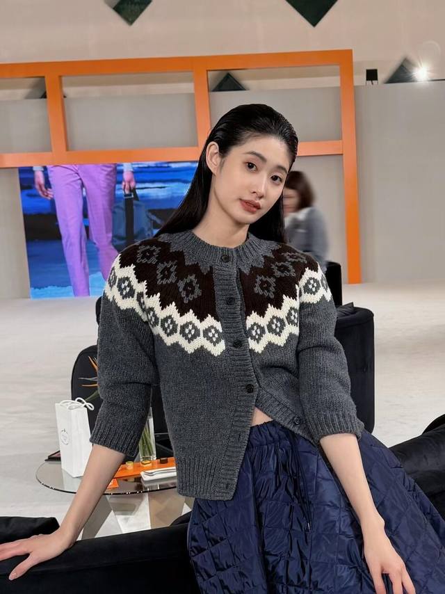 prad* 26Ss Early Spring New Fair Isle Jacquard Cashmere Cardigan | Exclusive Yb