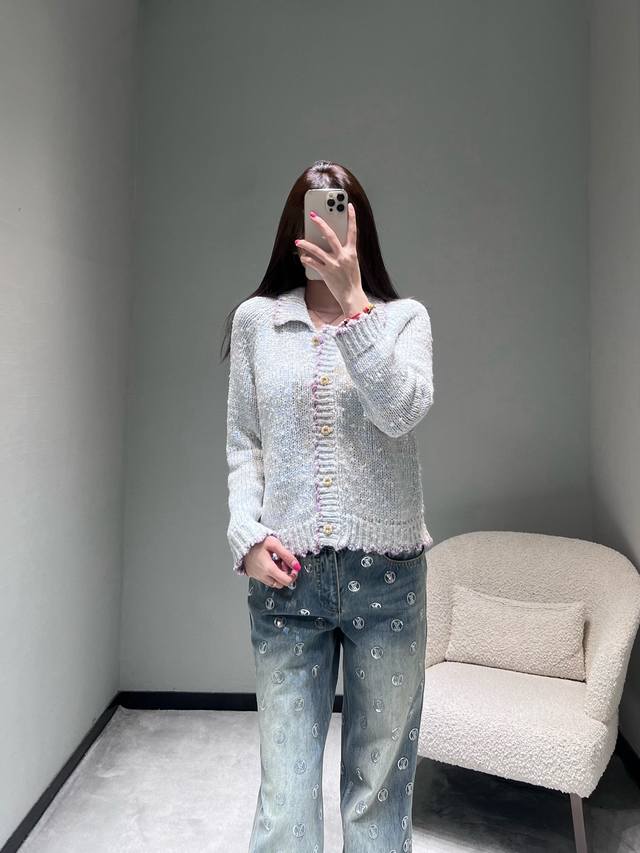 Chan*L 2026SS Early Spring Haute Couture New Collection V-neck Wool Knit Cardiga