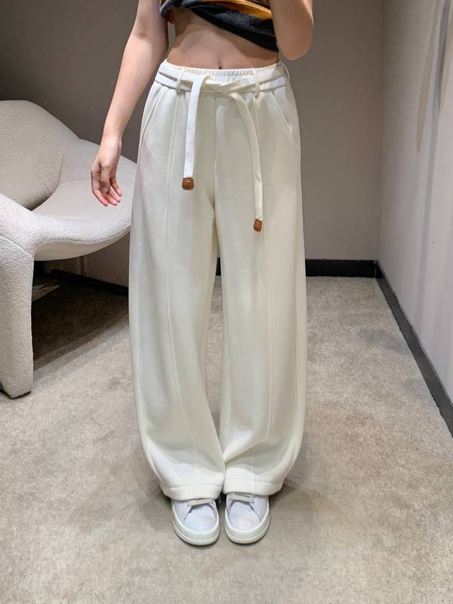 Loew* 25Fw Autumn/Winter New Fleece-Lined Casual Sweatpants with Waistband | Exc