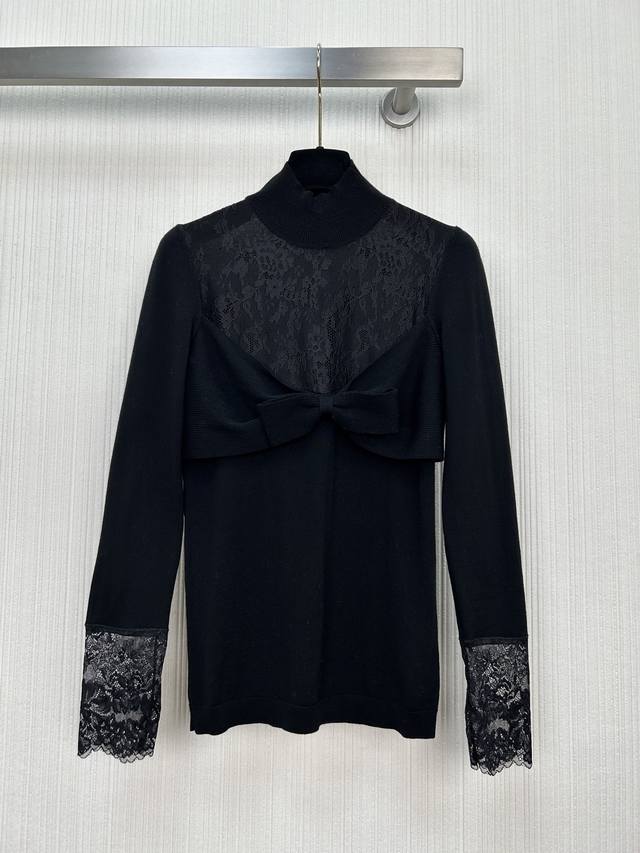 New Arrival! New Vt product! Lace-embroidered wool patchwork top! Exquisite and