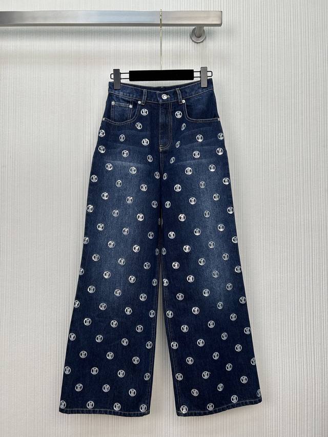 New Arrival! Donkey Skiing Series Gold Coin Sequin Denim Collection! Monogram E