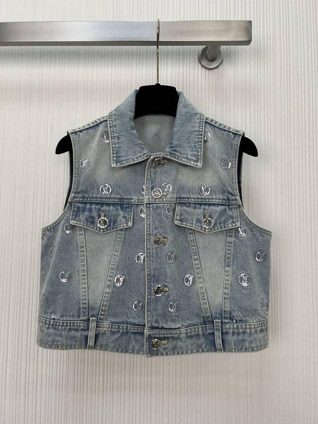 New Arrival! Donkey Skiing Series Gold Coin Sequin Denim Collection! Monogram A