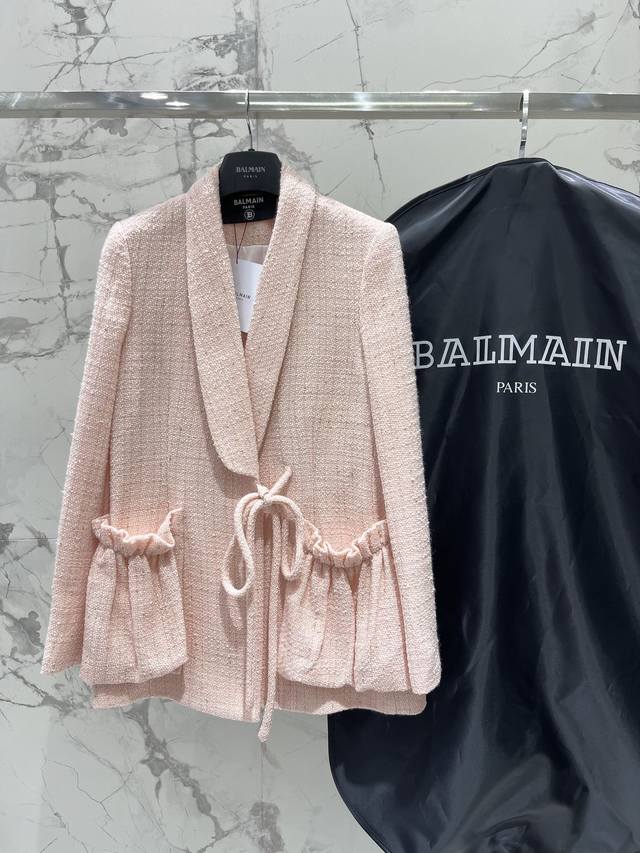 Balja Ruffled Pocket Tie Suit Custom-made coarse wool fabric Adds a touch of sw