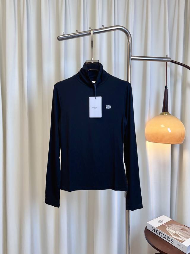 Ce* New Embroidered Logo Stretch Cotton Long-Sleeve T-Shirt with Dedicated Stret