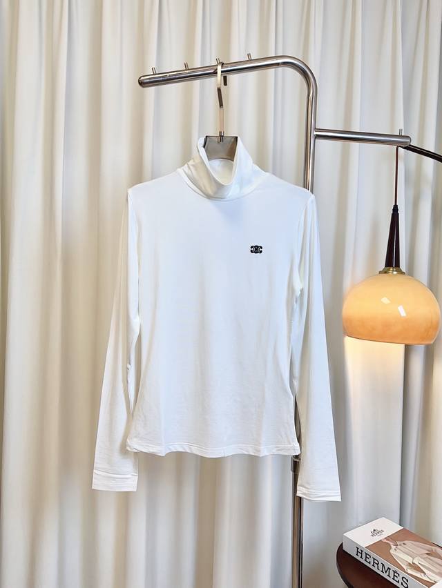 Ce* New Embroidered Logo Stretch Cotton Long-Sleeve T-Shirt with Dedicated Stret