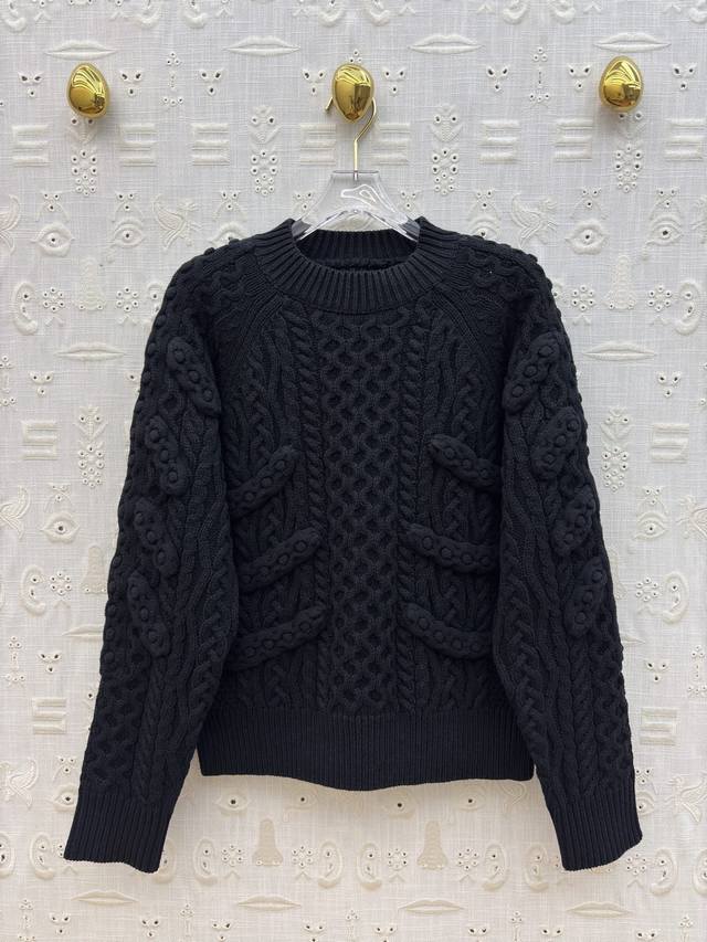 Sch 26 Early Spring Cable Knit Sweater. The cable knit pattern is sophisticated