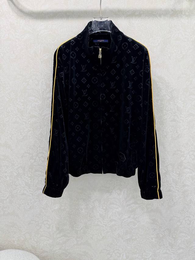 Louis Vuitto*25 New Hooded Velvet Jacket, Custom Made with Imported Silk Velvet