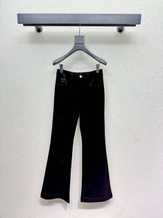 Chanel-style velvet flared trousers, versatile, flattering, simple, sophisticat