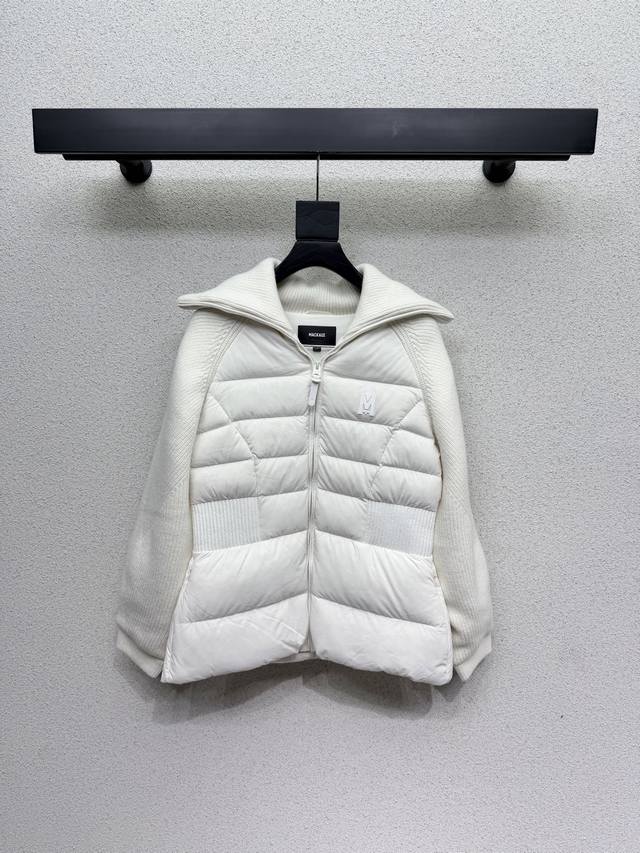 Mackag* Knitted wool and cashmere down jacket with excellent overall warmth. A c