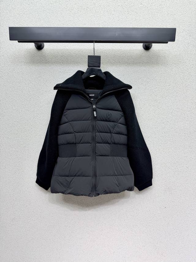 Mackag* Knitted wool and cashmere down jacket with excellent overall warmth. A c