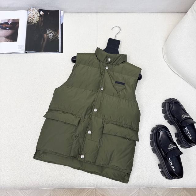 Original quality PD 25Ss Autumn/Winter latest stand-up collar workwear down vest