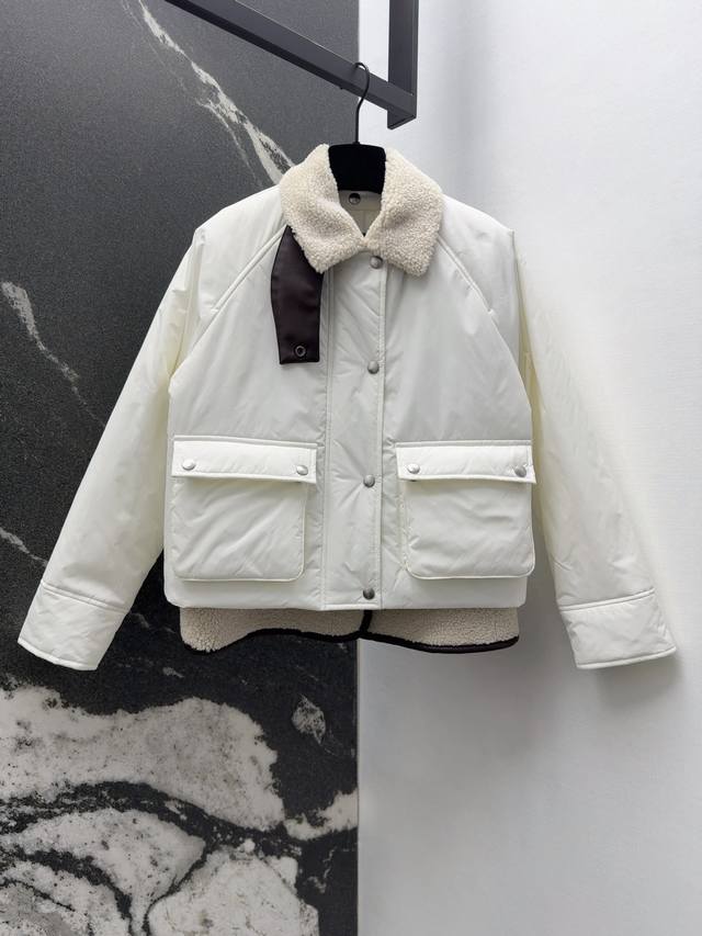 Loe 25Ss Autumn/Winter New Arrival Two-Piece Cotton-padded Jacket with Lapel Col