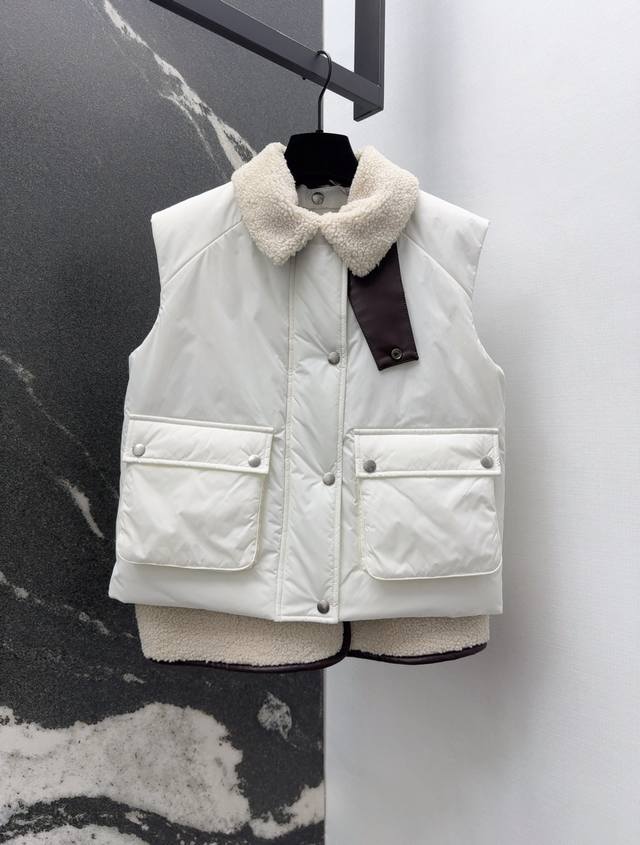 Loe 25Ss Autumn/Winter New Arrival Teddy Fleece Two-Piece Cotton-padded Jacket V