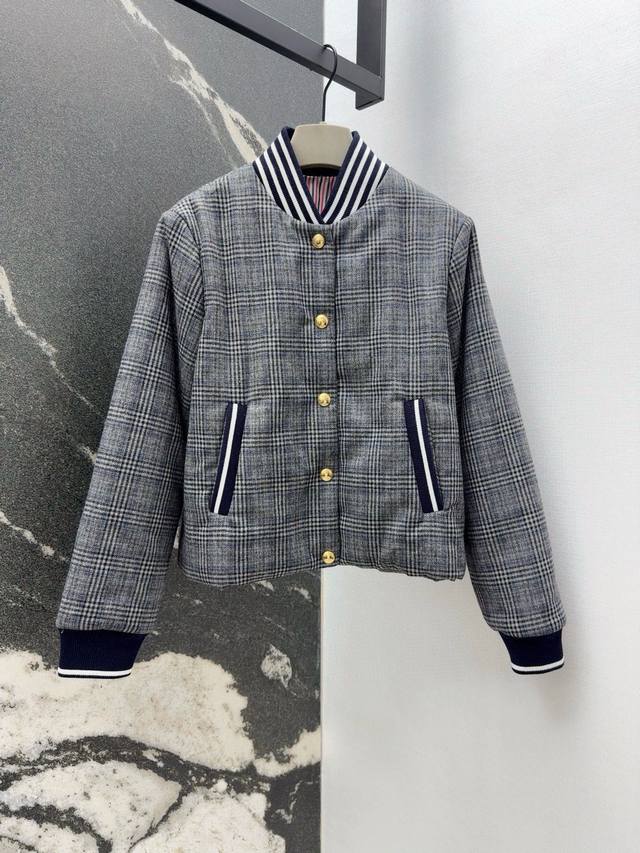 Tb 25Ss Autumn/Winter New Arrival: British Preppy Style Grey Plaid Casual Cotton