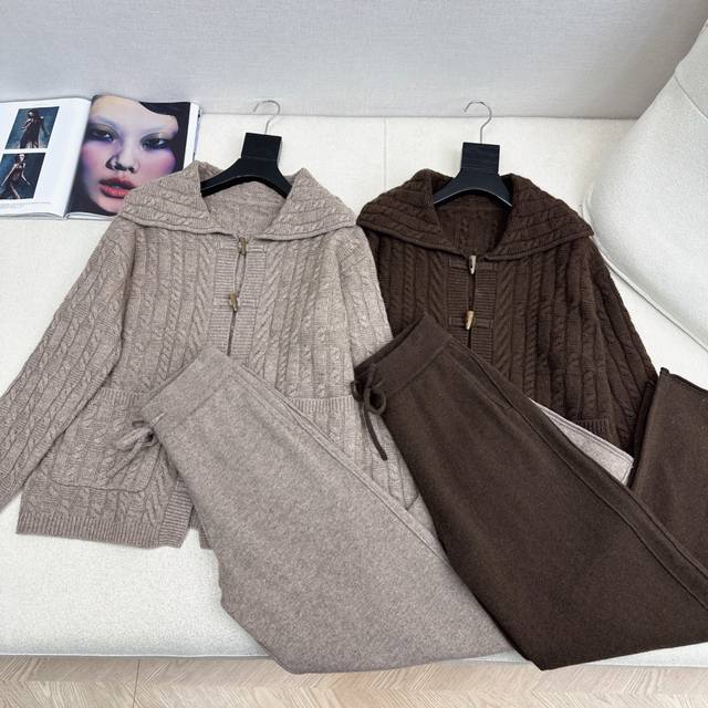 Exclusive First Release Max 25Ss Autumn/Winter Newest Lazy Style Wool Set, 3D Tw