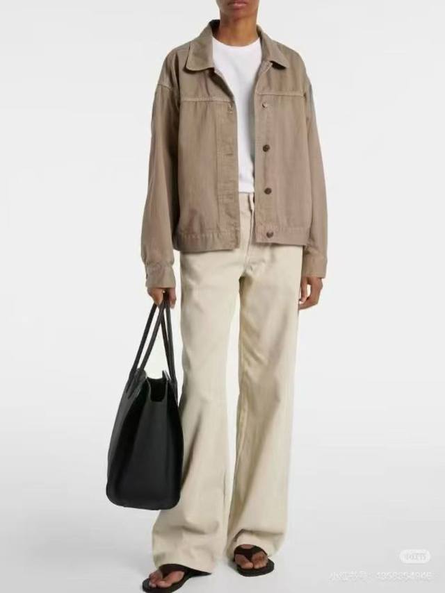 The Row Retro Style Fashionable Versatile High-Waisted Corduroy Straight Wide-Le