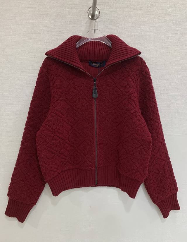 Lv Louis Vuitton* Autumn/Winter New Women's Wool Turtleneck Ribbed Knit Cardigan