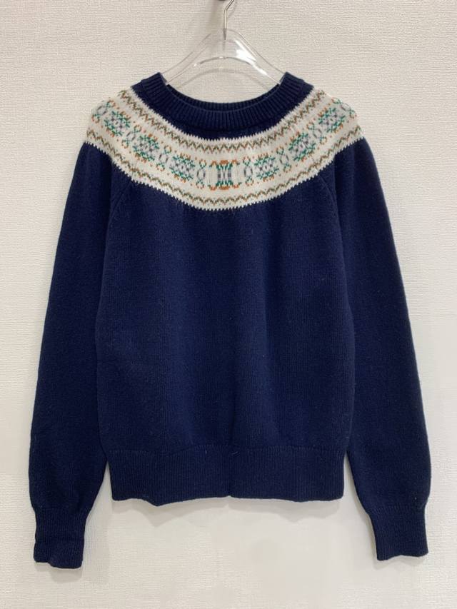 Celin*Fair Isle Jacquard Wool Knit Sweater Sizes: Sml Size L: Chest 96cm, Length