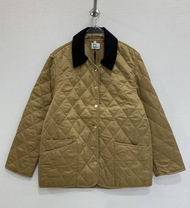 Bbr Corduroy Collar Quilted Diamond Pattern Cotton Jacket Sizes: M L XL XL Size: