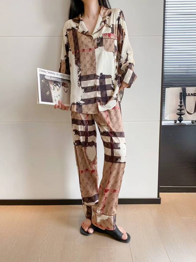 Burberry New Autumn/Winter Pajamas Original High-End New Product Pajamas Casual