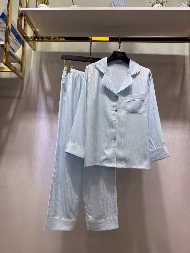 Dior New Autumn/Winter Pajamas Original High-End New Product Pajamas Casual 2-P