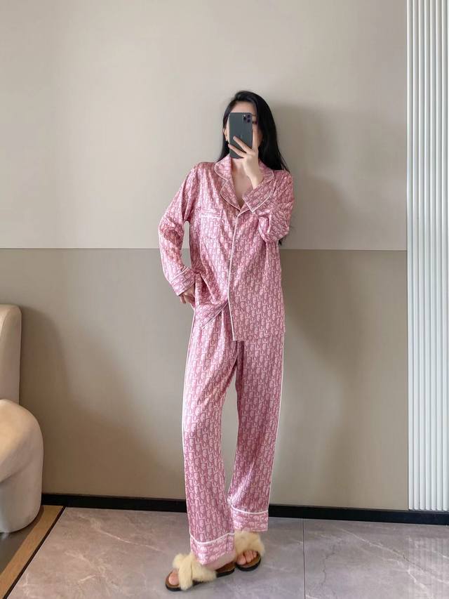 Dior New Autumn/Winter Pajamas Original High-End New Product Casual 2-Piece Set