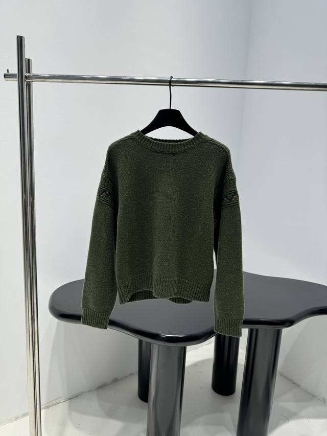 Loro pian*25 New Cashmere & Wool Crew Neck Top Made of cashmere and wool knit fa
