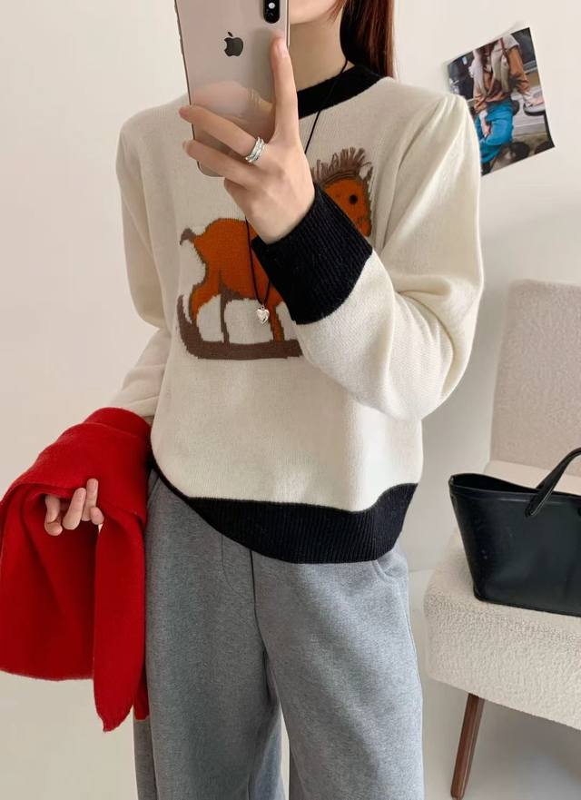 Little Wooden Horse New High-End European Style Autumn/Winter Elegant Fashionab