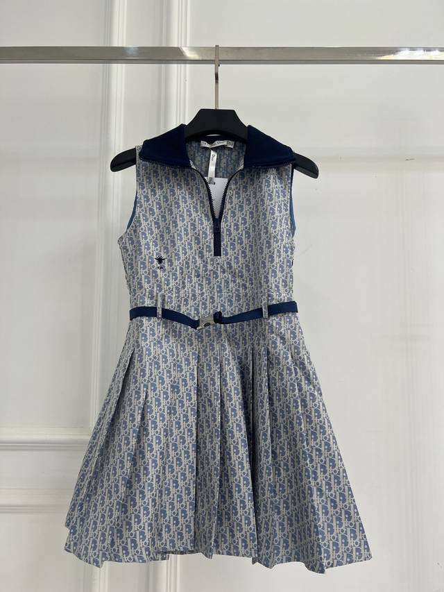 Sufficient stock available. Dio 2025 New Arrival: Jacquard Waistband Vest Dress.