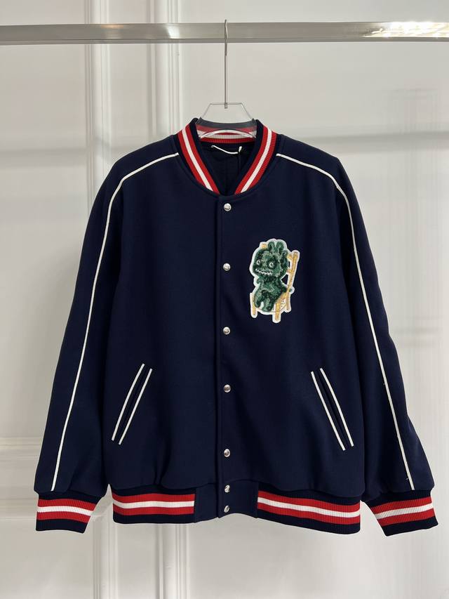 High-quality Dio* new letter baseball jacket Original Dior letter on the back o
