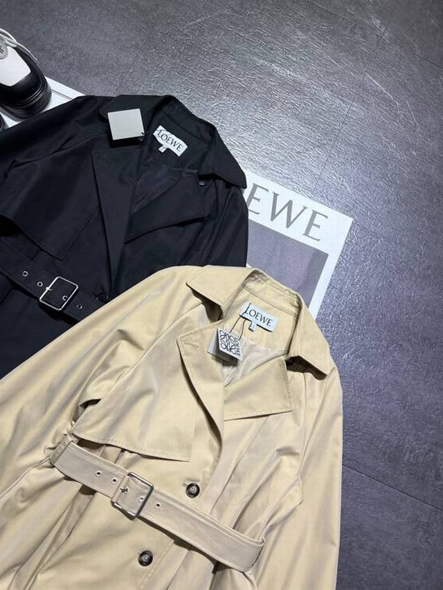 pp Loew* Women's Lightweight Cotton Gabardine Jacket with Detachable Belt - High