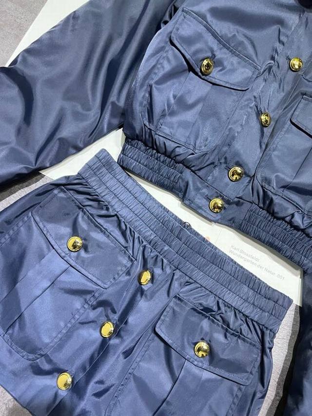 Jacket pp Skirt pp Original design, Miumi* 2025 Autumn/Winter New Style Collare