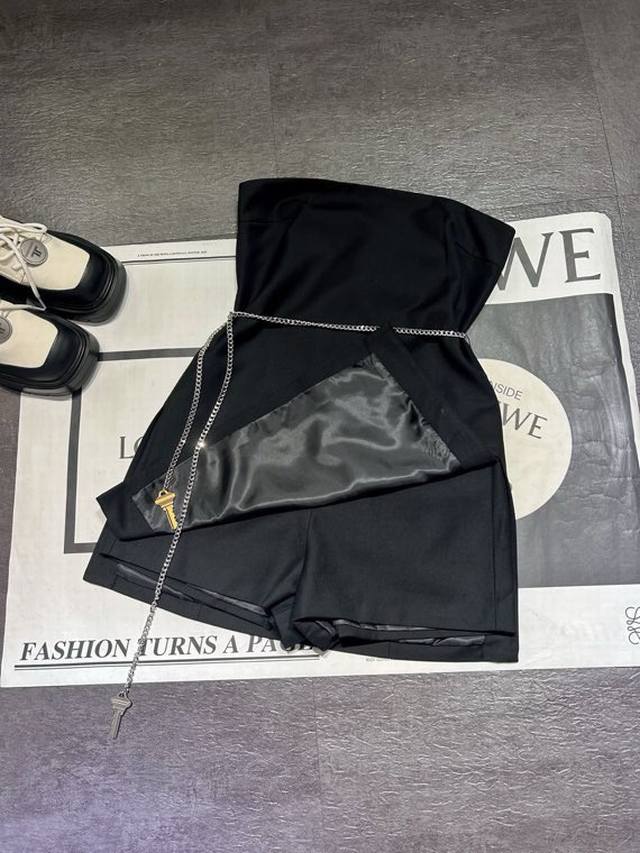 pp Alexanderwan* Women's Chain-Decorated Detachable Suspender Dress - Available