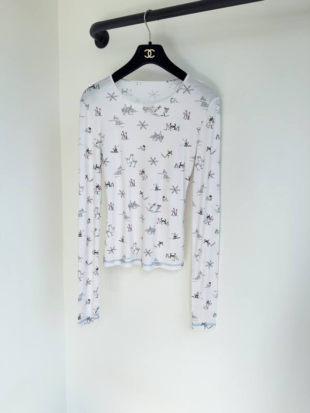 Chan25 Autumn/Winter New Ski Limited Edition Bow Floral Round Neck Knit Top. Mad