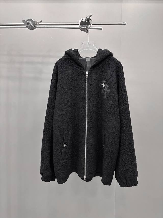 Chrome Hearts | New Casual Jacket, imported sheepskin wool fabric with custom j