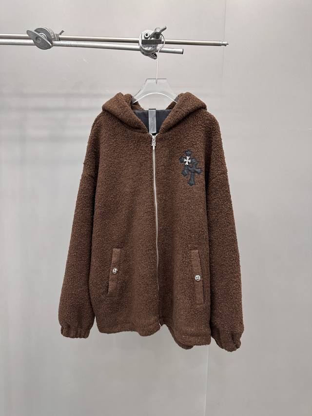 Chrome Hearts | New Casual Jacket, imported sheepskin wool fabric with custom j