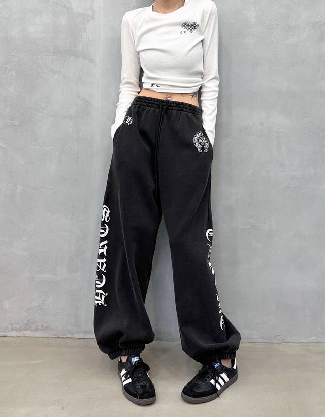 Chrome Hearts | New Casual Sweatpants, ready-to-wear washed and dyed with 4-poi