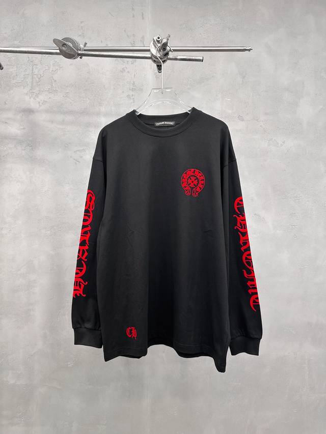 Chrome Hearts | New Long-Sleeve T-Shirt, ready-to-wear wash with 6-point flocki