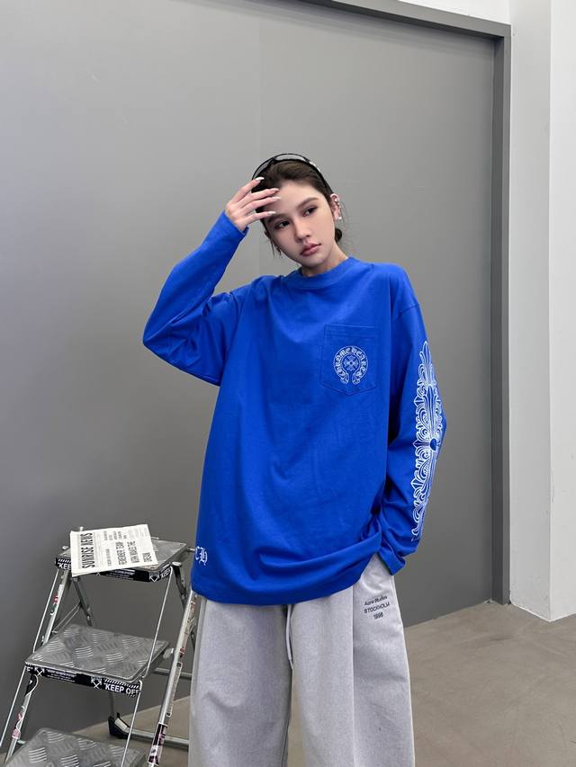 Chrome Hearts | New Long-Sleeve T-Shirt, Garment Washed and Dampered Finish wit