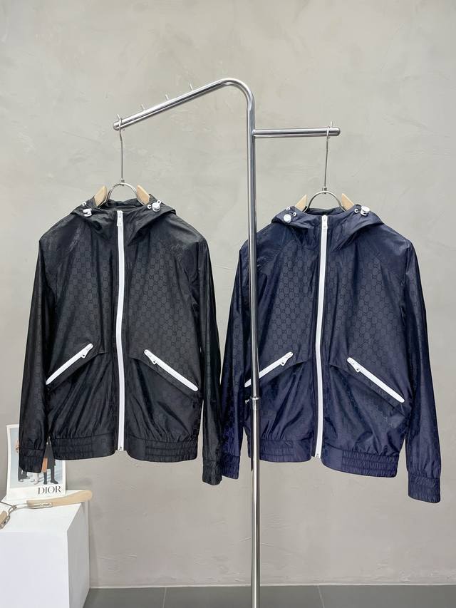 Gucci Exclusive New Original Men's Casual Spring and Autumn Hooded Jacket, Breat