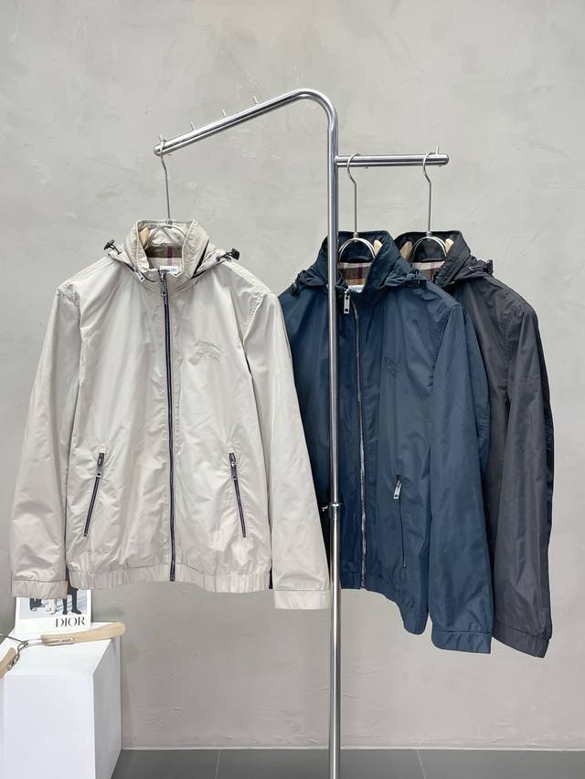 Burberry Exclusive New Original Men's Casual Spring and Autumn Hooded Jacket, Br