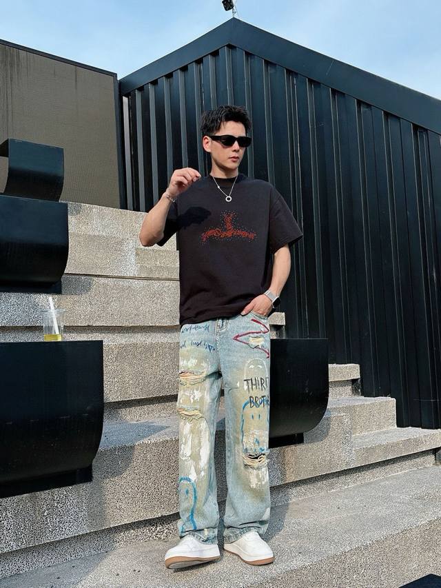 YSL 2025 Spring/Summer New Arrival - Latest Short-Sleeve Crew Neck T-Shirt, High