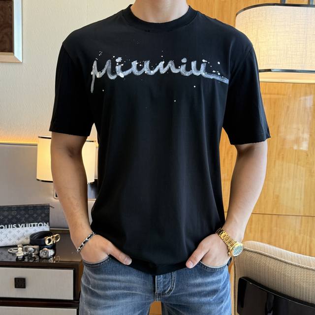 MiuMiu - 2025Ss Year of the Snake Spring/Summer Premium Loose Fit Short-Sleeve T