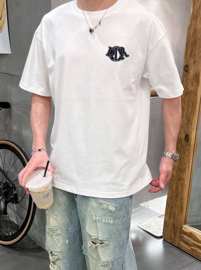 Christian Dior 25Ss New Classic Print Short-Sleeve T-Shirt, a celebrity-endorse