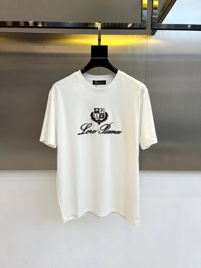 Lp, 2025 Summer Men's Crew Neck Fashionable 3D Letter Casual European Cotton Sho