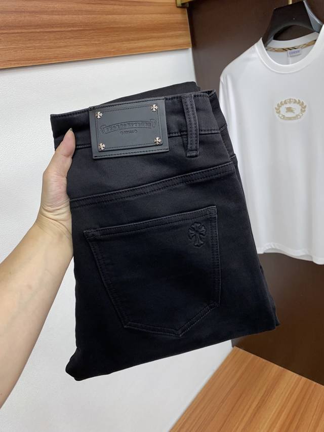 Chrome Hearts 25Ss Autumn/Winter New Men's Slim Straight Leg Original Jeans. Su